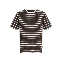 JACK & JONES Majica JPRBLANOLAN čokolada / bela