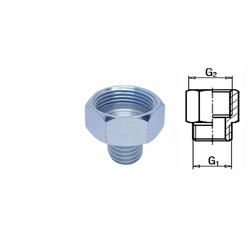 Bojlerski nipli redukcija 1/4-1/2(S-U), 21x21x19 mm