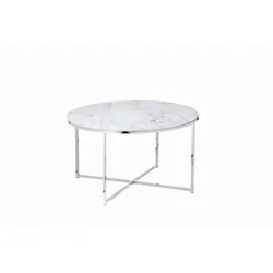 Livetastic Klubska Miza Marble, Bela