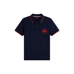 TOMMY HILFIGER Majica temno modra / rdeča