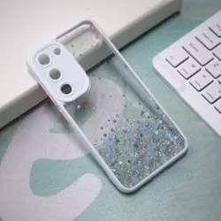 Maska Frame Glitter za Samsung A14 4G/ A145R/ A14 5G/ A146B bela