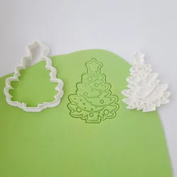 KREATIVNI SLATKIŠI Modla za kolače i ukrase Jelkica 3, 6 cm, Bela