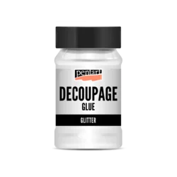 Decoupage lepilo in lak z bleščicami Pentart - 100 ml