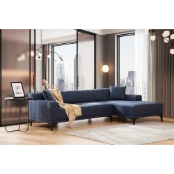 Atelier del Sofa Ugaona garnitura Petra R 145x69x87cm Plava