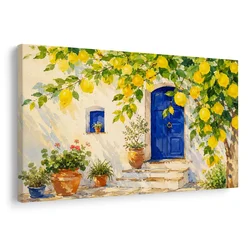 Slika sredozemske limone nad verando - 90x60