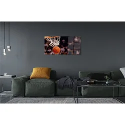 tulup.si Slika na steklu Košarko 100x50 cm 4 obešalnika