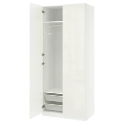 PAX / FARDAL Kombinacija garderobera, bela bela visokog sjaja/bela, 100x60x236 cm