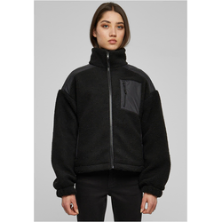 Womens Sherpa Mix Jacket Black