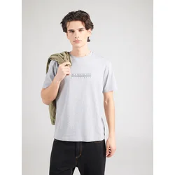 Napapijri Majica S-Box Logo NP0A4IFL Siva Regular Fit