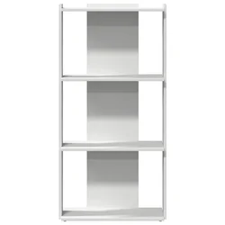 Regal za knjige s 3 razine bijeli 60x30x120cm konstruirano drvo
