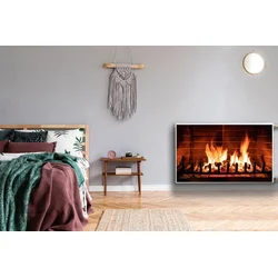 tulup.si Pokrov radiatorja Prijeten kaminski ogenj 100x60 cm