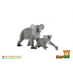 Koala bear cub 2pcs samica z mladičem zooted plastika 4-6cm