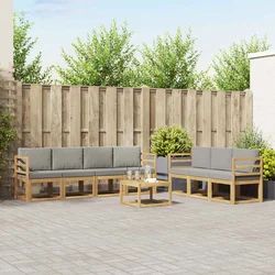 Set vanjskih sofa 8 pcs Bijela i svjetlosiva 59 x 59 x 37 cm