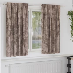 Baršunaste zavjese 2 pcs Boja cappuccina 175 x 140 cm Baršun