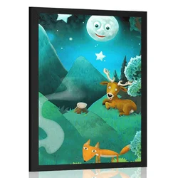 Plakat čaroben pravljični gozd - 60x90 white