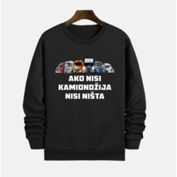 MAFIMI Muški duks Ako nisi kamiondžija nisi ništa, Crni