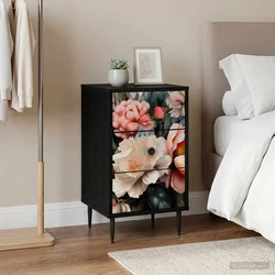 Vidaxl Nočna omarica BORNE 2 kos Črni hrast 36 x 33 x 61 cm