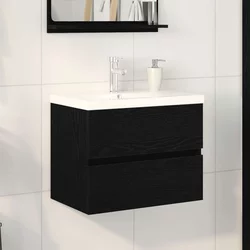 Kupaonski ormarić za sudoper Crni hrast 60 x 39 x 62 cm