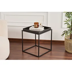 Hanah Home Klub sto Shb-18, 45x45x52 cm, Crni