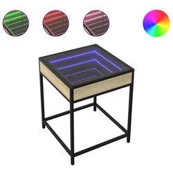 Stolić s beskonačnim LED svjetlima boja hrasta 40 x 40 x 51 cm