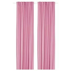 GINSTMOTT Zavese, 1 par, roze/s trakom za nabiranje, 145x300 cm