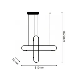 SOLEA 45 LUSTER 20W 3000K CRNA