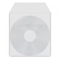 MediaRange prozorni PVC ovitki z zavihkom za CD/DVD/Blu Ray, 50 kom