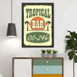 Wallity Uramljena slika Tropical Bar, 55x75 cm