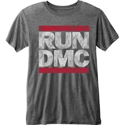 Run DMC DMC Logo Burnout Charcoal Grey XL Majica