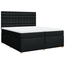vidaXL vidaXL Box spring postelja z vzmetnico črn 200x200 cm blago, (21307345)