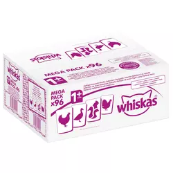 Whiskas vrećice 85 g / 100 g - Adult 1+ Izbor peradi u želeu (96 x 100 g)