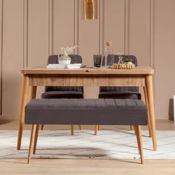 HANAH HOME Trpezarijski set Vina 0701 3 AnthraciteAtlantic