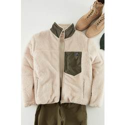 Trendyol Ecru Regular Fit Label Detail Welsoft Jacket