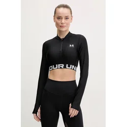 Under Armour Women‘s top HeatGear Rib 1/4 Zip LS Black