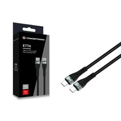 Conceptronic ETTA01B20 USB kabel USB 2.0 2 m USB C črne barve