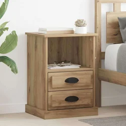 Vidaxl Nočna omarica s predalom 2 pcs artisan hrast 43 x 36 x 60 cm