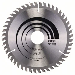 BOSCH List kružne testere Optiline Wood 165 x 30;20 x 2.6 mm. 48