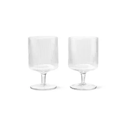 Ferm Living komplet kozarcev na peclju za vino iz stekla