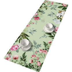 Bertoni Home Unisexs Table Runner Melanie Green Green/Pink