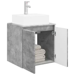 Umivaonik s policom Betonska siva 49,5 x 41 x 62,5 cm