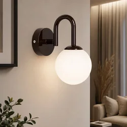 Opviq zidna lampa Loop-20451-F, 1 × E27, tamnobraon