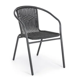 Baštenska stolica Ripley 53x58x73x42cm crna Bizzotto