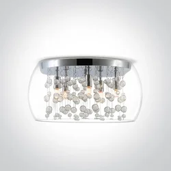 STROPNA SVJETILJKA 5xG9/9W/220V IP20 KROM/STAKLO