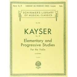KAYSER: ELEMENTARY AND PROGRESS. STUDIES OP.20 NOTE