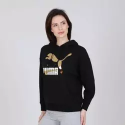 DUKS PUMA CLASSICS LOGO HOODIE (S) W