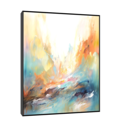 Canvas Slika na platnu Nežni kontrast, 120x150cm, Sa ramom, Crni