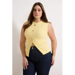 Trendyol Curve Ženska bluza Tbbss25Af00121, Žuta
