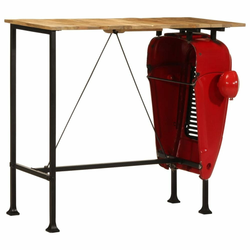 Barski stol u obliku traktora crveno-smeđi 55x120x107 cm drveni