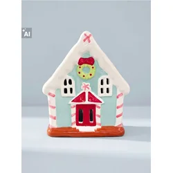 Sinsay - Božićni svećnjak za tealight sveću u obliku kućice - šareno
