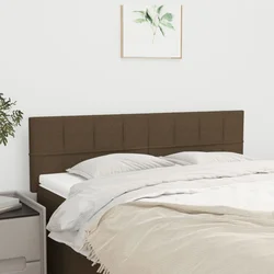 Vidaxl vidaXL Vzglavja za posteljo, komplet 2 kosov, temno rjava, 72x5x78/88 cm, blago